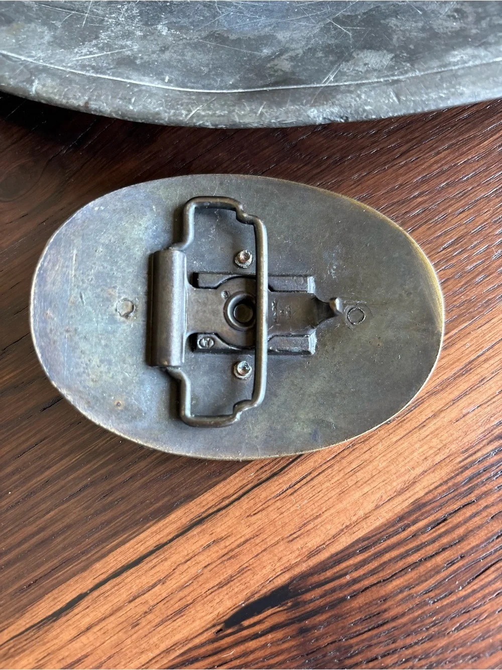 Vintage Solid Brass Belt Buckle, Indian Chief Headdress, Oval, Native American